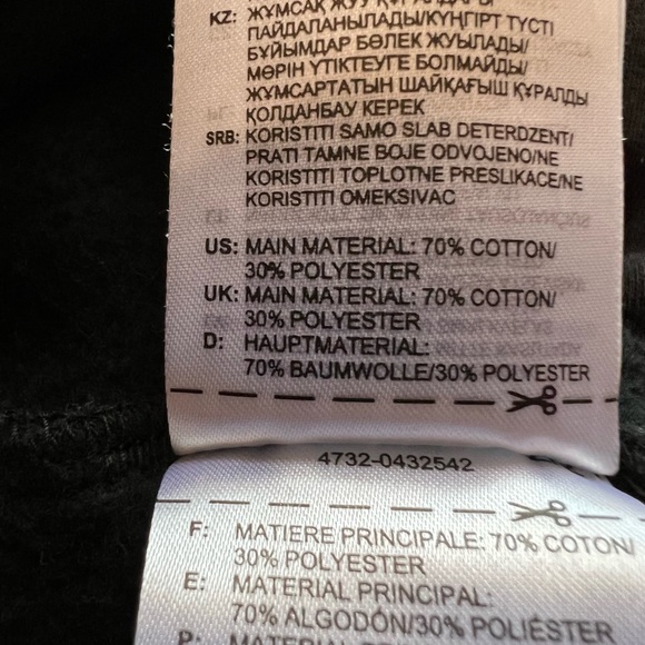 Adidas Essentials 3 Stripes Fleece Hoodie Black/White - Picture 10 of 11